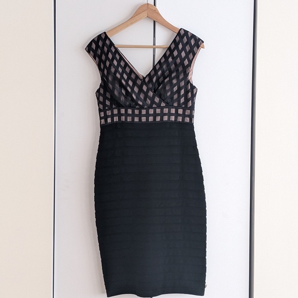 Adrianna Papell Size 4 Black and Tan - Picture 1 of 2